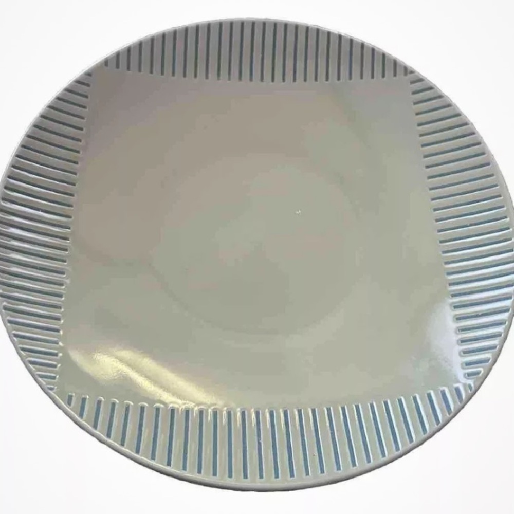 $35 sale 2 BAUM BROTHERS STYLE EYES GEO COLLECTION DINNER PLATE 11.5” YELLOW
